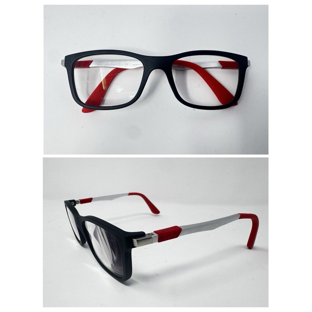 Ray-Ban RB1549 3652 Matte Black Red Eyeglass Frames 46-16-125 Authentic
